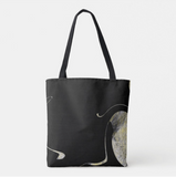 Minimalistic black tote bag