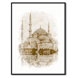 Mosque Print - Arabic calligraphy wall art prints - Islamic wall art hangings - Digital Prints - Instant download